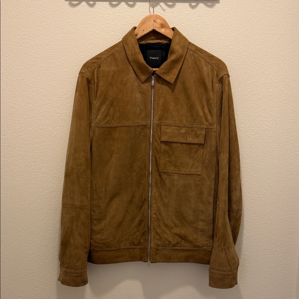 Theory Men's Tan Suede Jacket